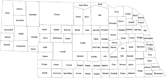 Nebraska Counties Map