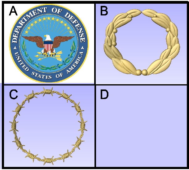 U30905 - Carved Military Seals and Symbols