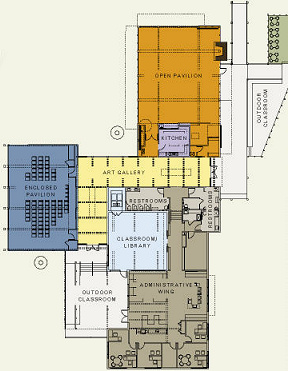Floor plan of the new Arboretum Center