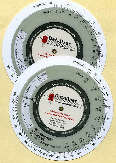 BMI Wheel Chart Calculators