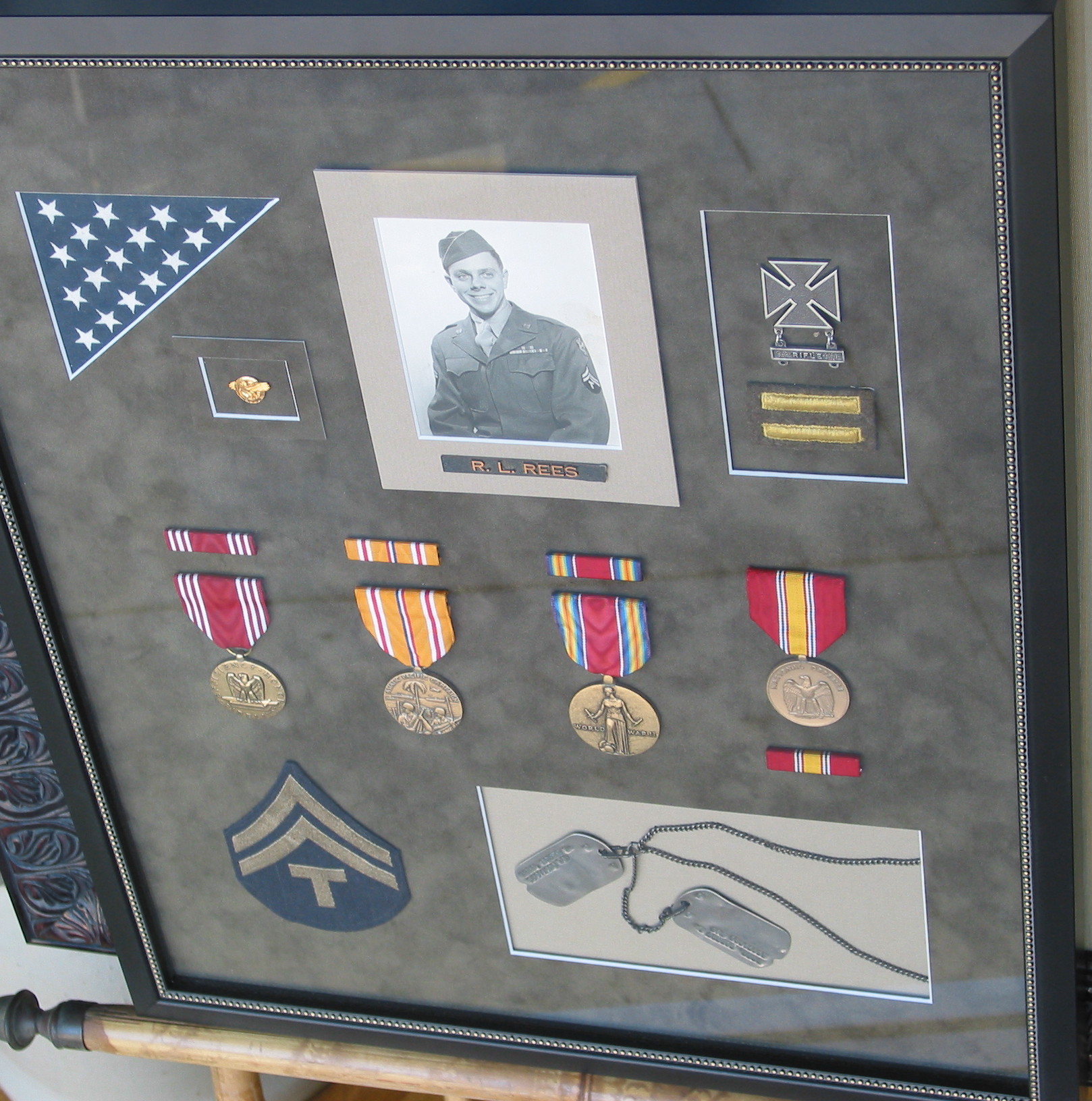 Military Shadowbox Medals
