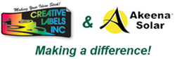Creative Labels and Akeena Solar making a difference