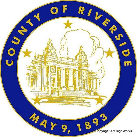 X33386 - Carved Wood Plaque of the Seal of Riverside County, California