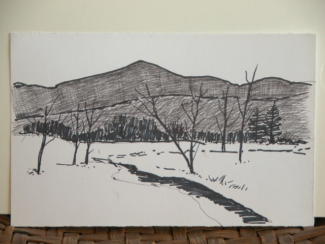 Mountain Landscape Sketch