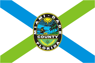 X33326 - Carved Wood Wall Plaque for the Flag & Seal of Dade County, Florida