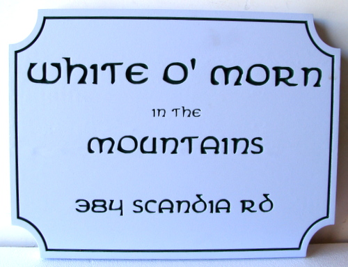 M22181 - Engraved Property Name and Address Sign