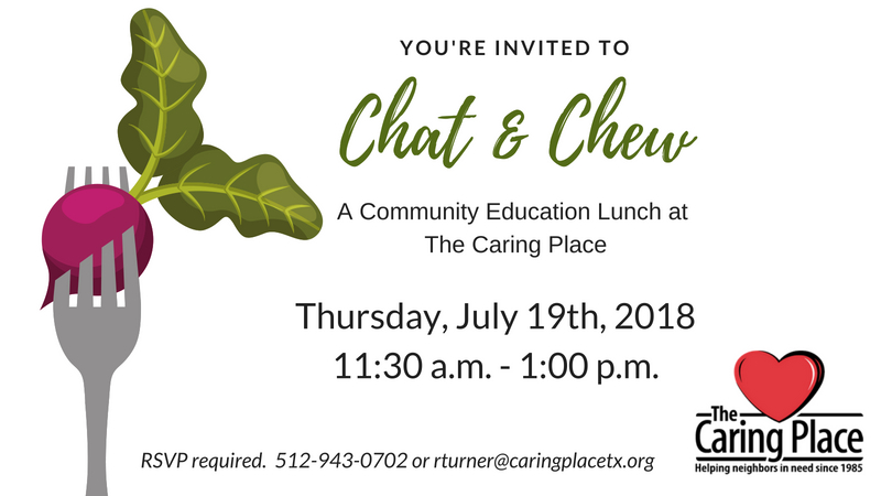 Chat & Chew Scheduled for July 19
