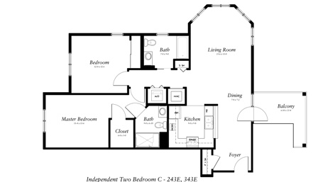 Independent Two bedroom C 243E 343E