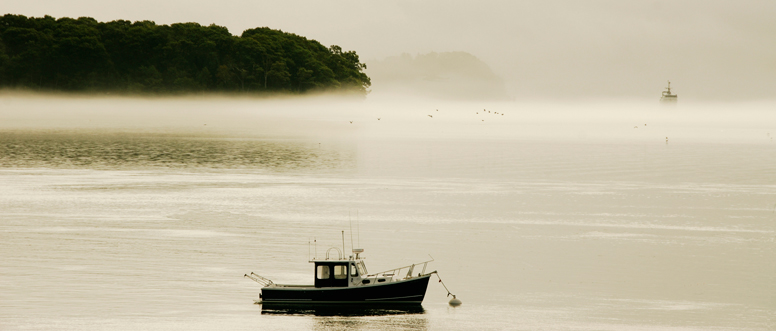 Lobster Boat in Haze