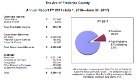 FY 2013 Annual Report Financial Page