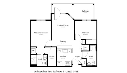Independent Two Bedroom B 241E 341E