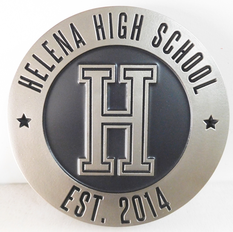 MD4300 - Seal of Helena High School, Nickel-Silver 2.5-D