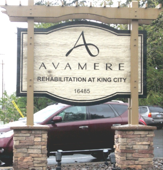 E14041 - Doublefaced Sandblasted Redwood Sign