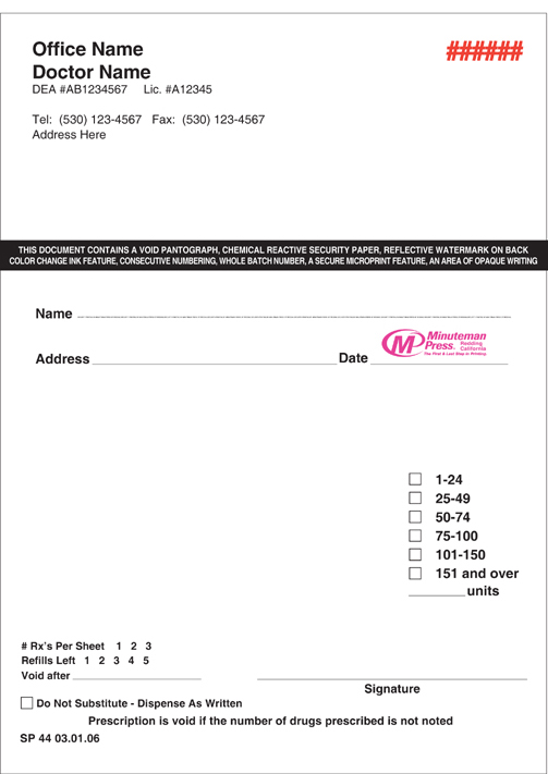 Large Size - Single Name
