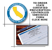 California State Security Rx Pads