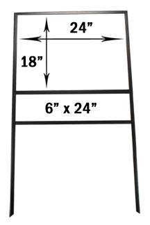 Real Estate Frames - Black - 18 x 24 Bottom Rider