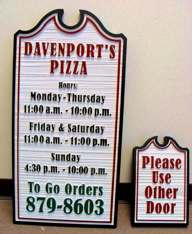 Q25325 - Sandblasted Pizza Sign