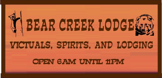 Y27150 - Carved Red Cedar Western Saloon and Lodge Sign with Bears