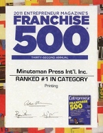 Entrepreneur Magazine's Franchise 500 Award 2011