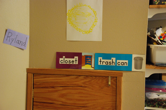 Label Items with Printed Words