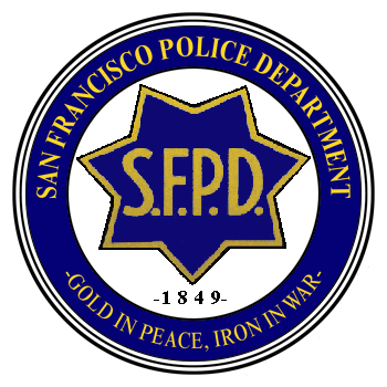 X33453 - Carved Wood Wall Plaque of Seal of San Francisco Police Department