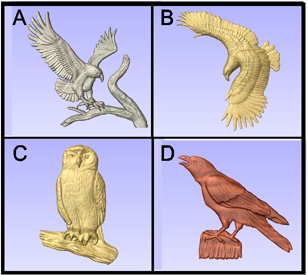 O24914 - Carved Birds