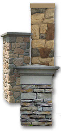M6905 - Stone-Faced Pillars