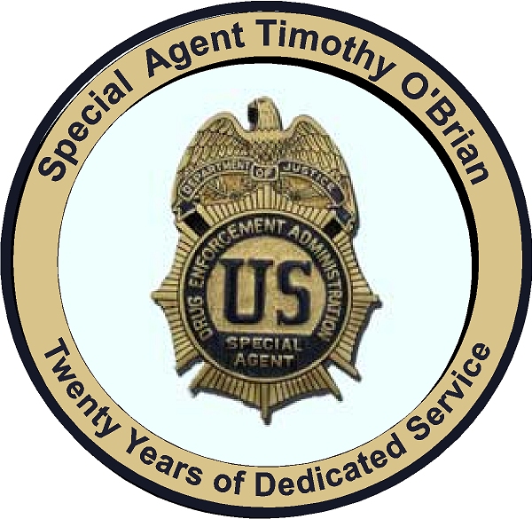 U30376 - Drug Enforcement Administration (DEA) Special Agent Badge Personalized Wall Plaque