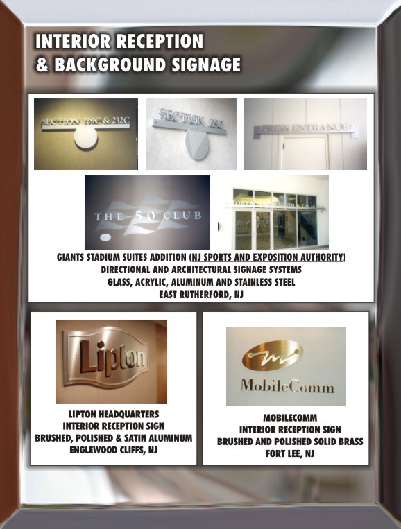 Interior custom logos and plaques