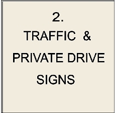 H17100 - Carved Wood Private Drive, Traffic, Stop, Yield, Slow, Speed Limit, and Child Playing Signs
