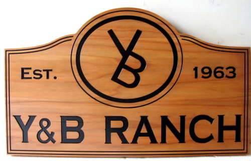 O24461 - Custom Cedar Ranch Sign