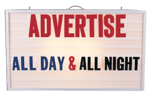 Indoor Illuminated Changeable Letter Signs