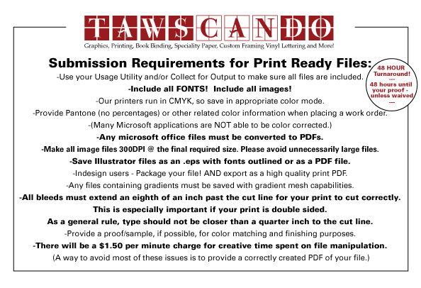 TawsCanDo! Art Submission Specifications: