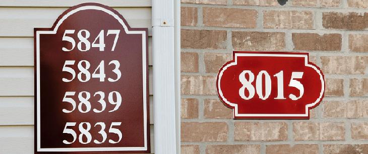Apartment Address Signs