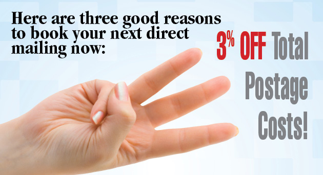 3% discount on mailers with QR codes