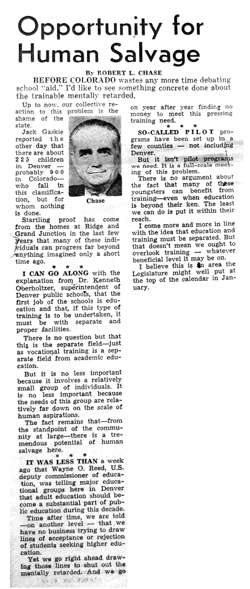Opportunity for Human Salvage (ca. 1960)