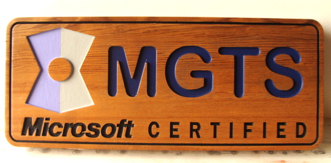 SA28739 - Carved Wood Microsoft Certified Wall Plaque