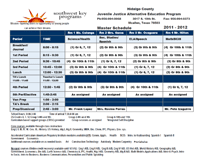 Blue Master Schedule 2011-2012