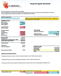 Non-Profit Appeal Worksheet - Download