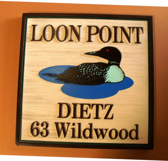M22008 - Swimming Loon Sign