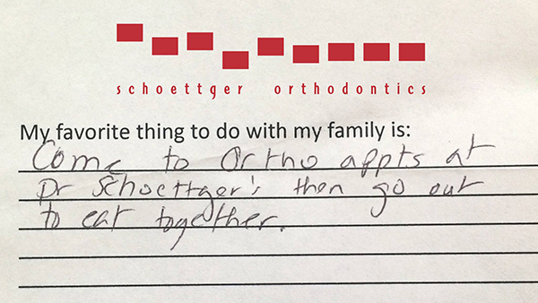 My favorite thing to do with family is...