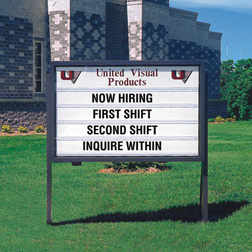 Changeable Copy Post and Panel Sign
