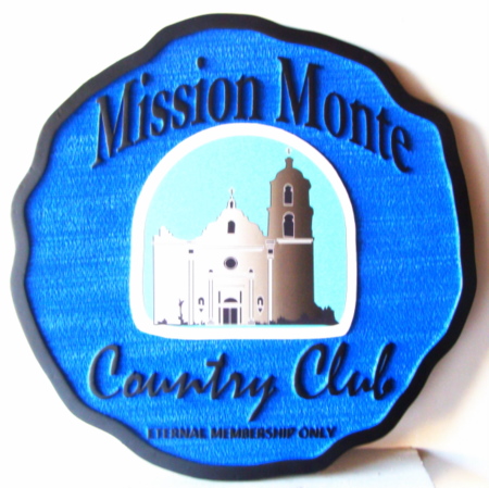 D13135 -Wooden Sign for Mission Monte