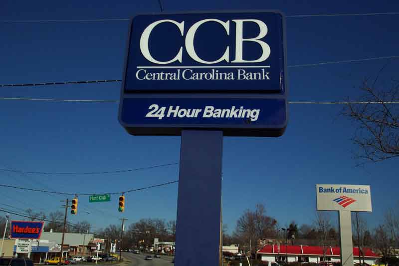 CCB Freestanding lit sign