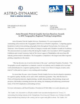 Astro Neo Awards 2010 Press Release