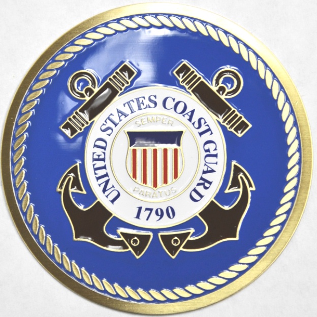 U31905 - Carved US Coast Guard Seal Plaque