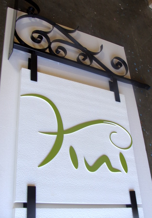 SA28323 - Boutique Blade Sign with Wrought Iron Hangers