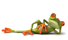 FIP frog reclining greeting