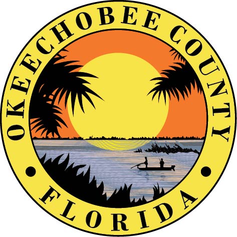 X33375 - Carved Wooden Plaque of the Seal of Okeechobee County, Florida