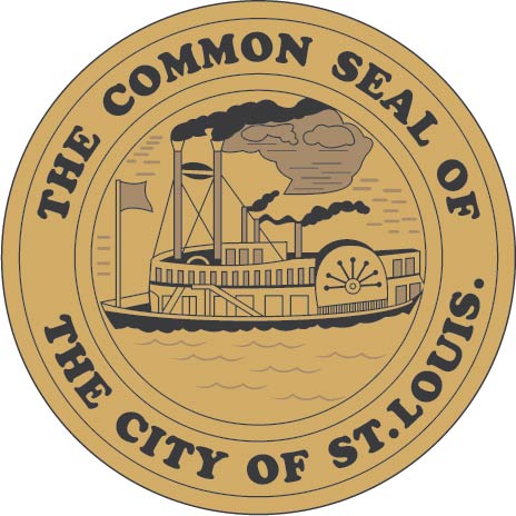 X33156 - Carved Wooden Wall Plaque of the Seal for the City of St. Louis, Missouri